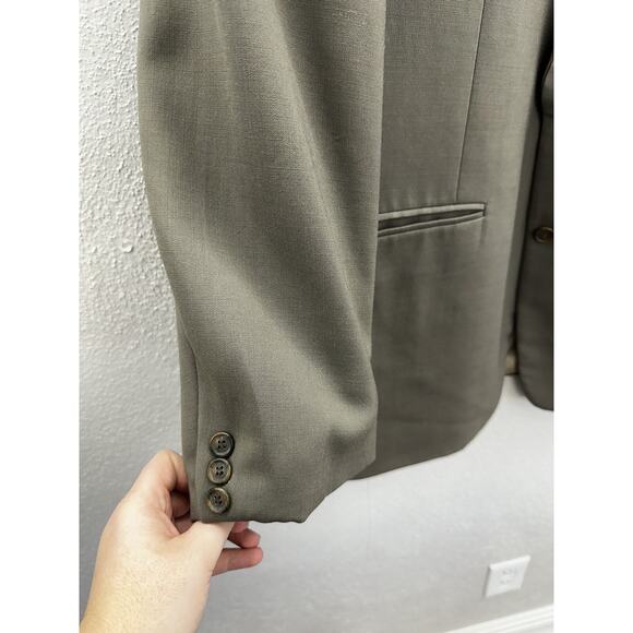 Evan Picone for The Bon-Ton Mens Blazer Size Unknown Brown Pure Wool Altered - Picture 2 of 12